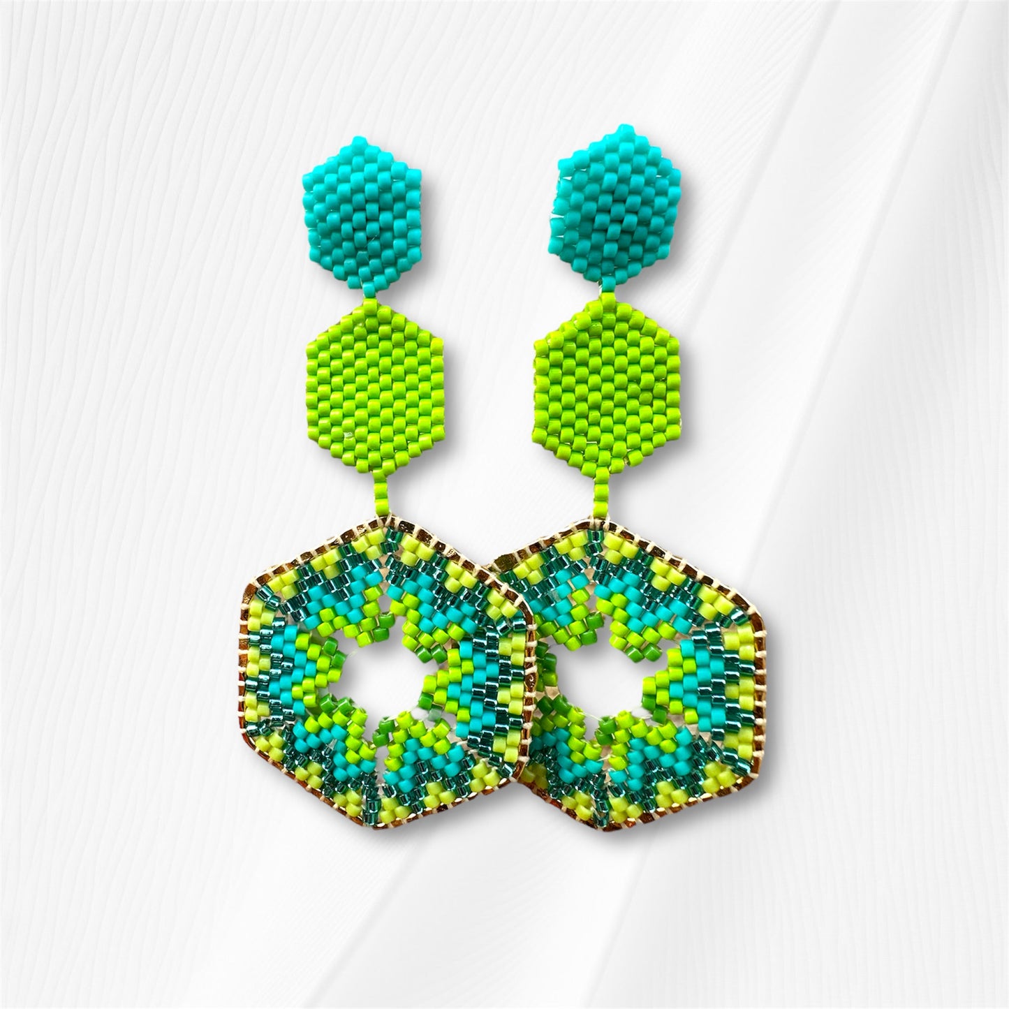 Lime & Teal Earring