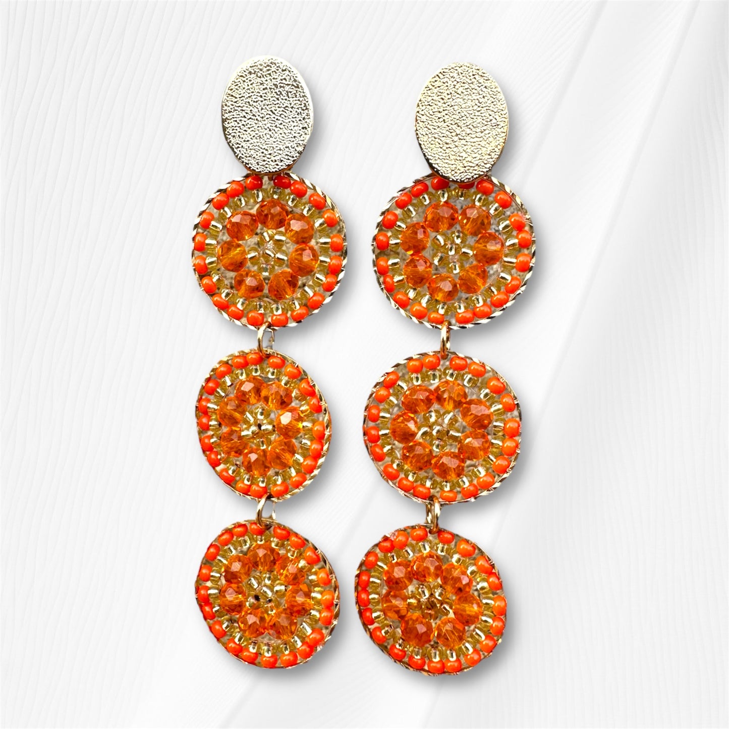 Peachy Time Beaded Earring