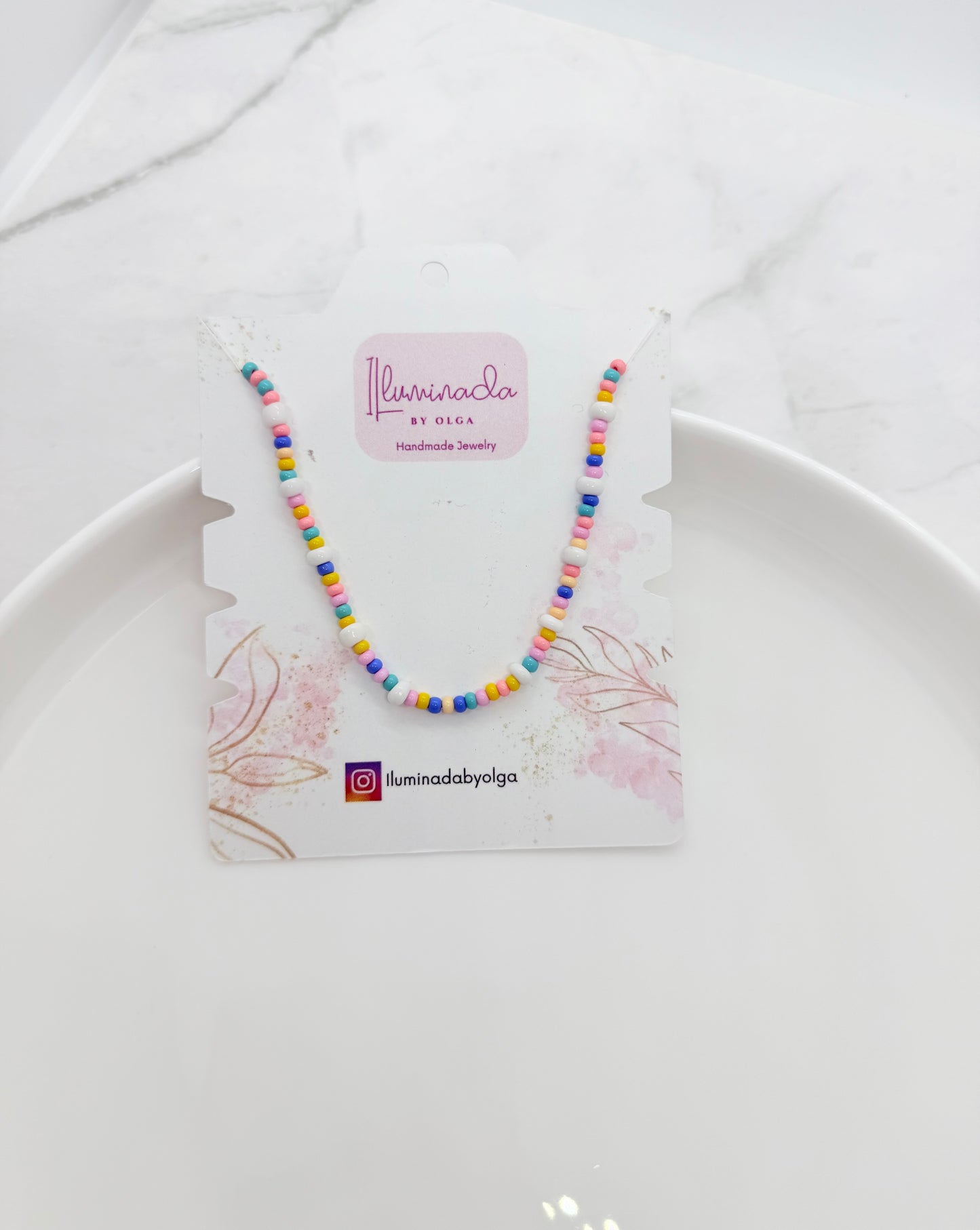 Beaded Pastel Anklet