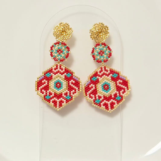 Red Eye Miyuki Earring