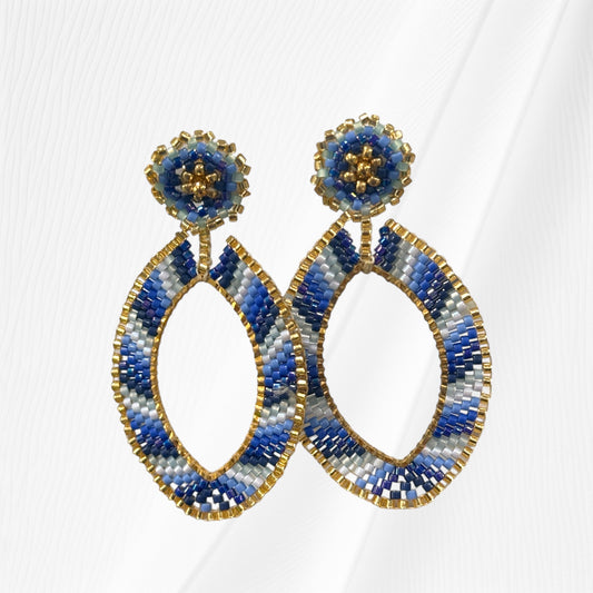 Royal Blue Miyuki Earring