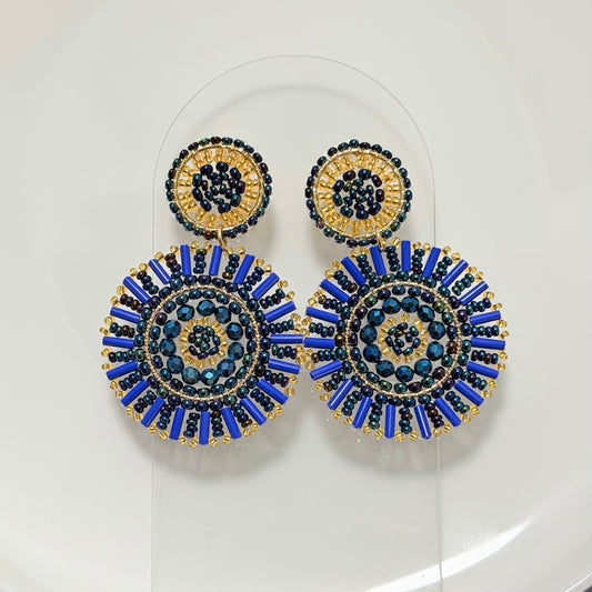 Crystal Blue Earring