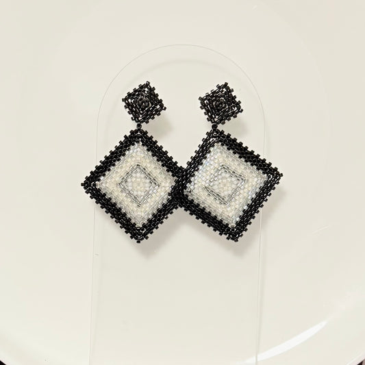 Black & White Miyuki Earring