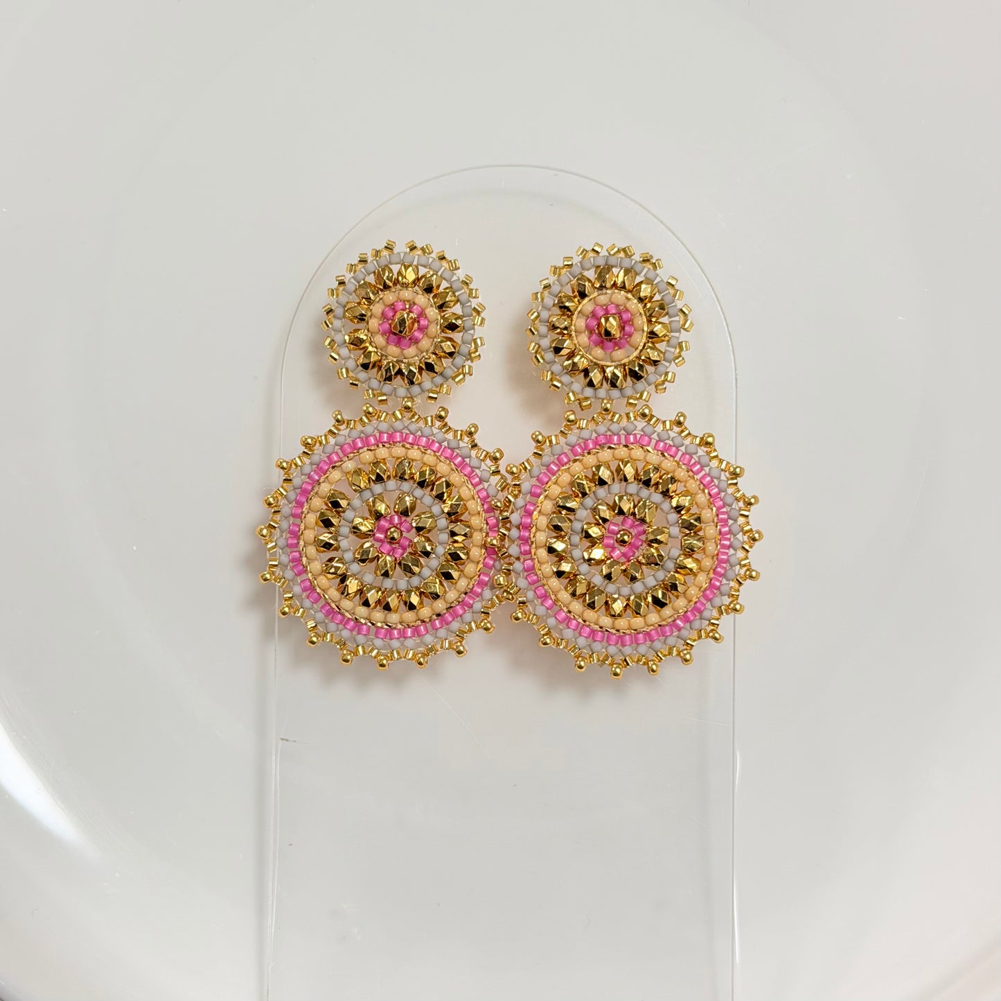 Shimmer Pink Earring