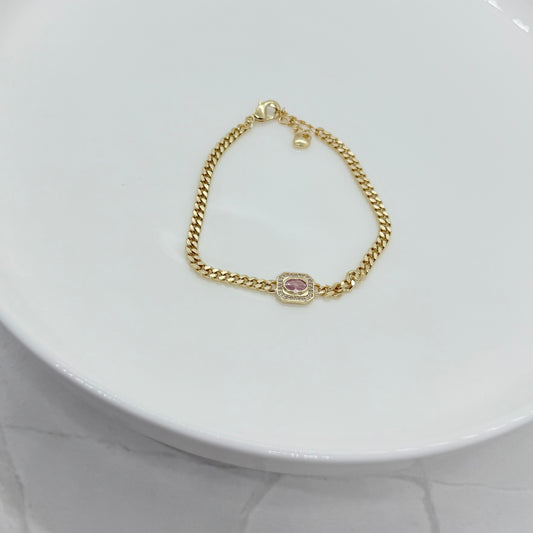 Pink & Gold Bracelet