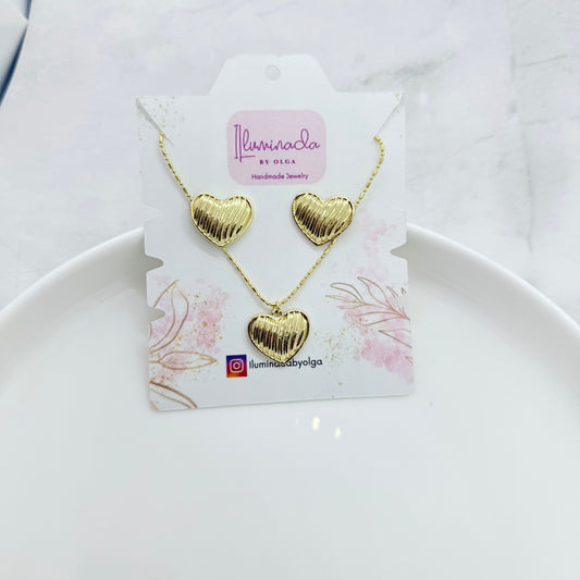 Striped Heart Set