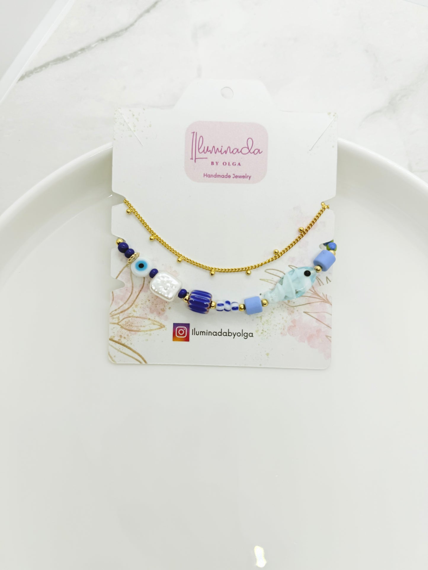 Double Blue Evil Eye Anklet