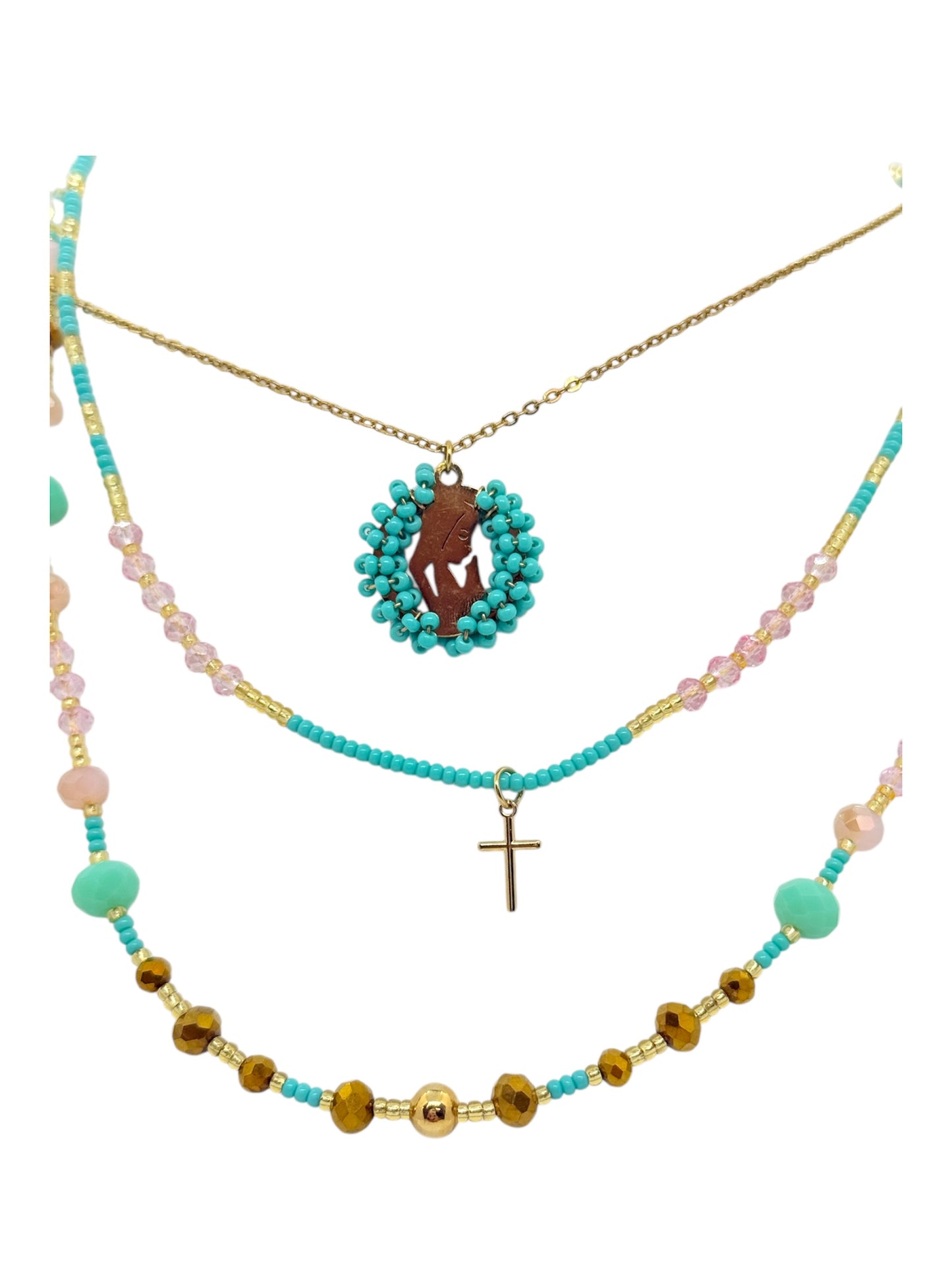 Beaded Virgen de Guadalupe