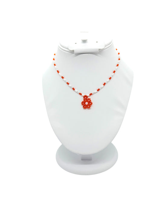 Orange Flower Choker