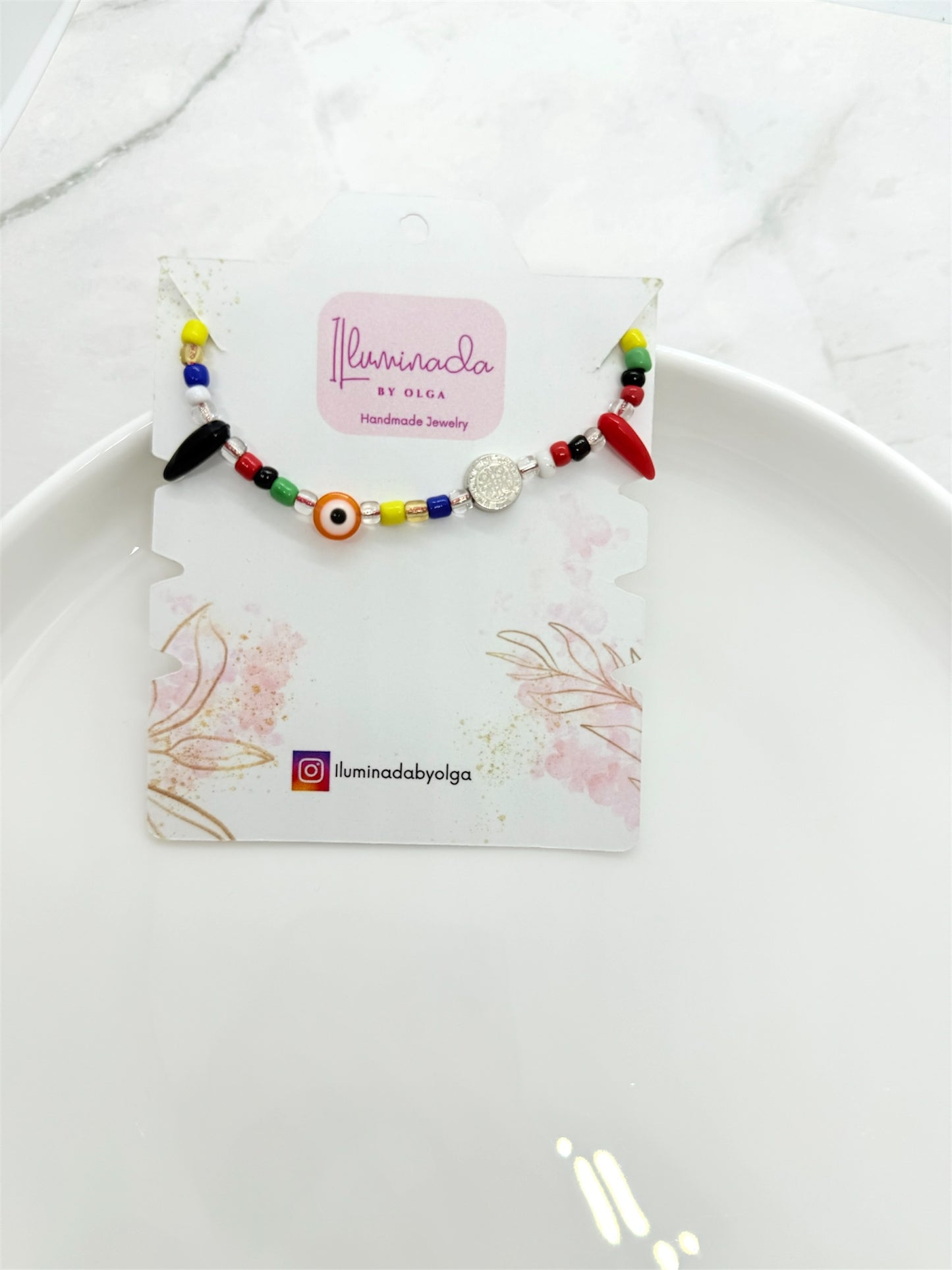 Multi Color Red Evil Eye Anklet